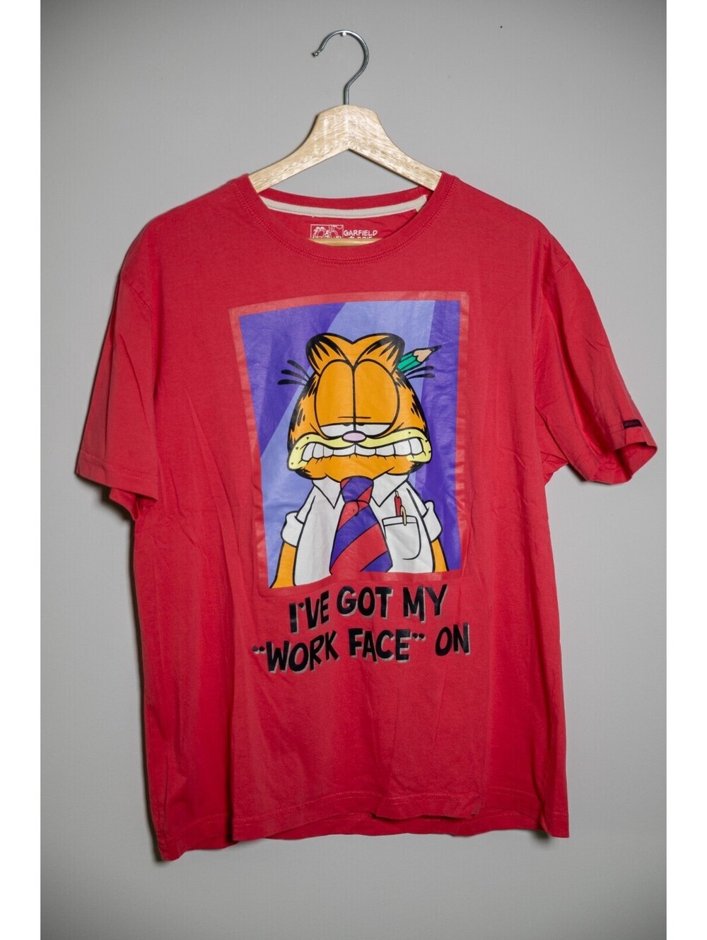 Garfield Official T-Shirt - "I've got my Work Face on" - Men's L